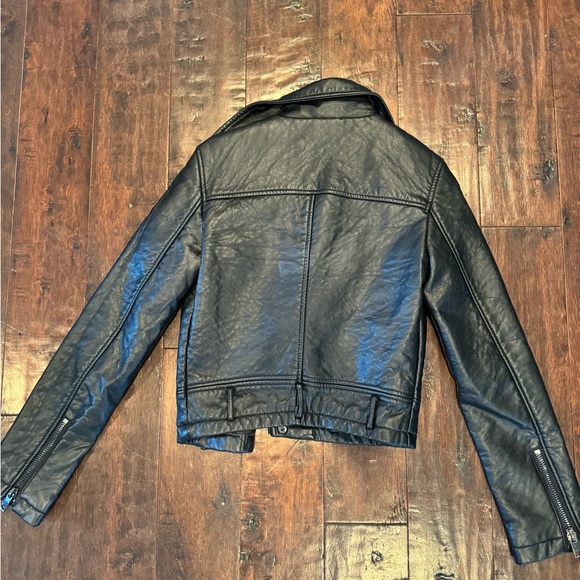 Joe’s Jeans | Black Faux Leather Moto Jacket | Size Small - Picture 8 of 10
